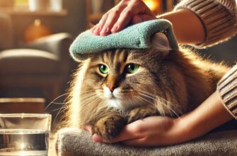 Как снизить температуру коту в домашних условиях?